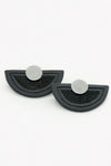 Half moon pin stud earrings