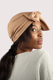 Knotted turban- Taupe
