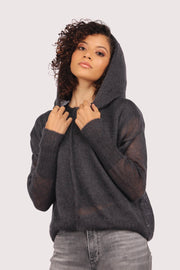 Luxurious mohair and silk hoodie
