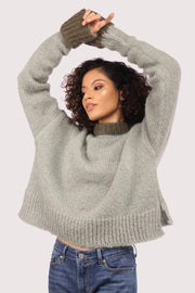 Cropped mohair jumper